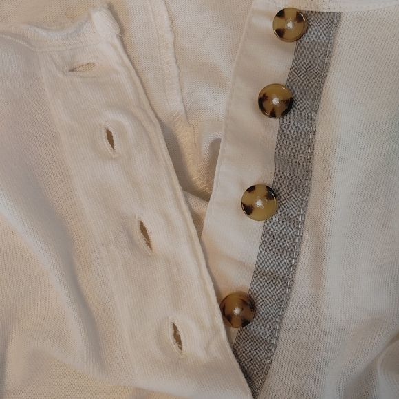 UO MARGO MIXED HENLEY T-SHIRT DRESS IN WHITE, XS - Picture 6 of 14